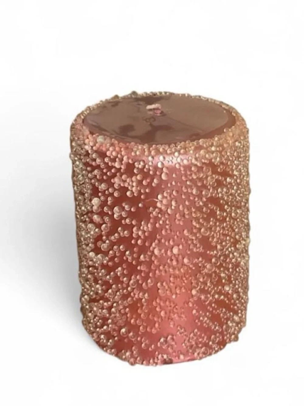 NWT Z Gallerie Rose Pink Textured Pillar Candle